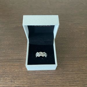 Pandora Zigzag 3 Ring Stack